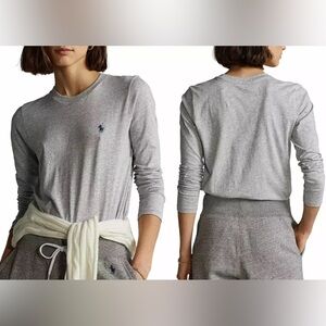 Polo ralph lauren long sleeve gray shirt size small